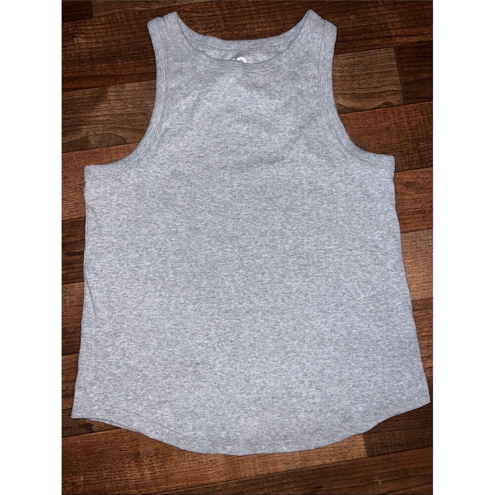 SO Heather Gray Ribbed Tank Top XL womens stretch casual layering